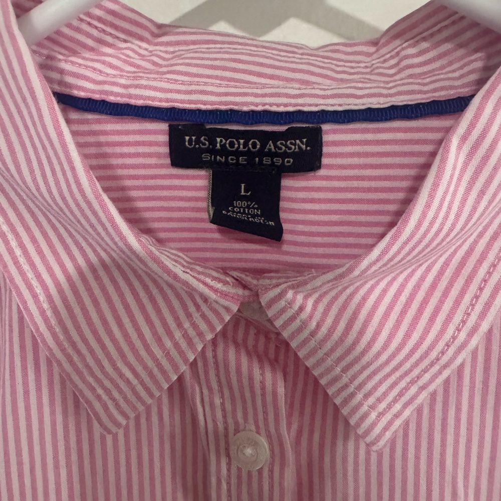 Kids Polo Pink Striped Shirt - Picture 3 of 4